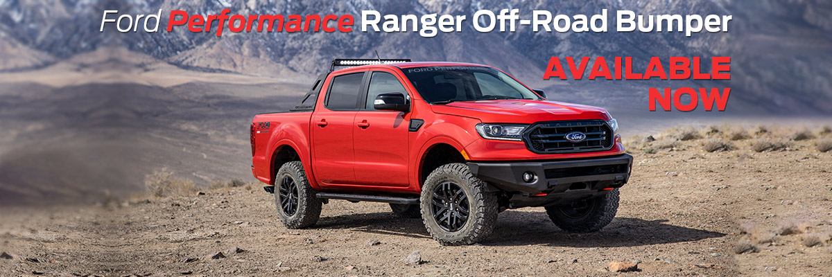 Ford Performance Ranger Off-Road Bumper Available Now. OEM level of fit, finish, durability, and vehicle integration