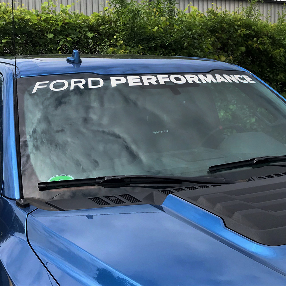 F-SERIES FORD PERFORMANCE WINDSHIELD BANNER, Part Details for M-1820-F15A