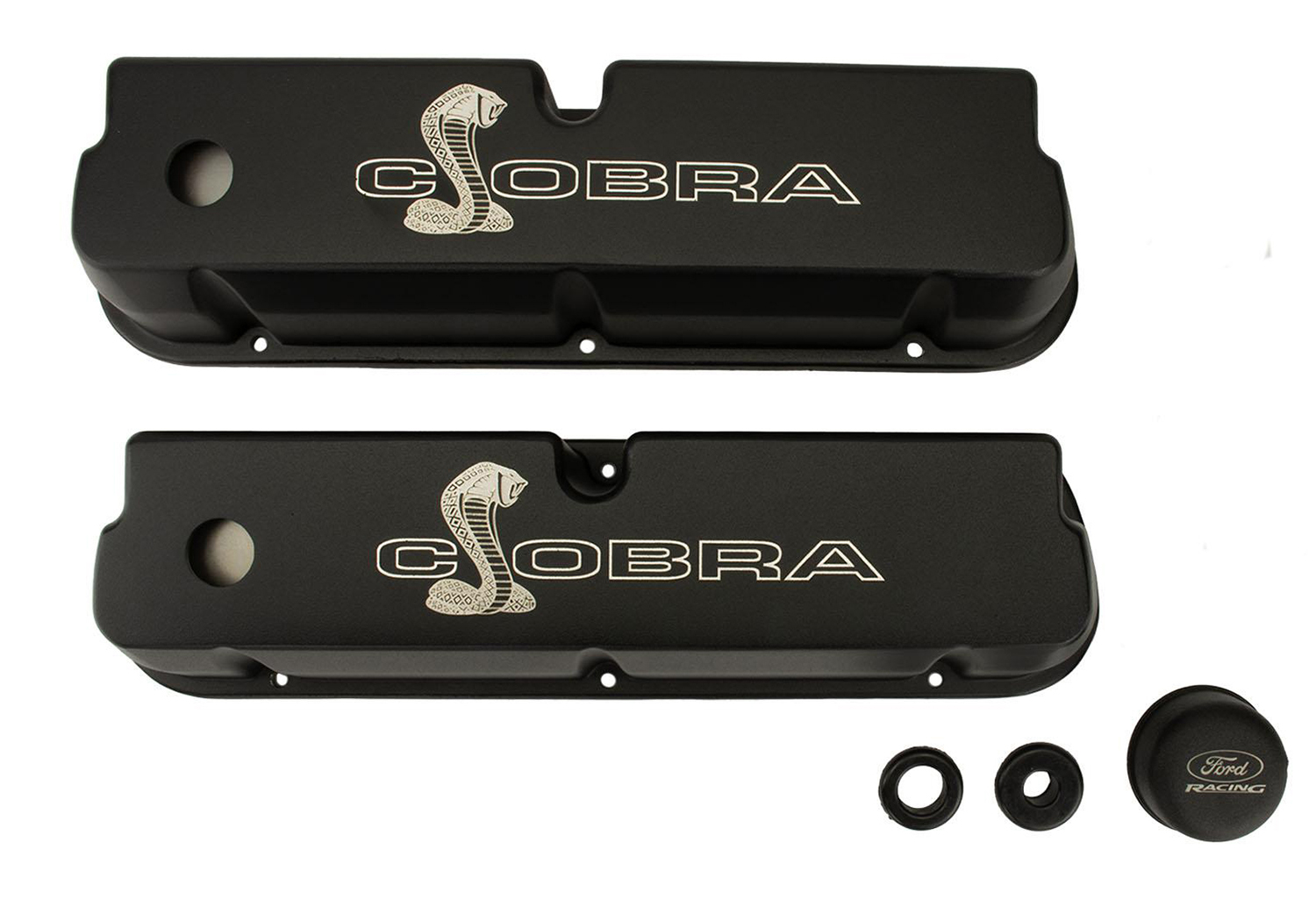 BLACK SATIN VALVE COVERS| Part Details for M-6582-LE302SBK | Ford