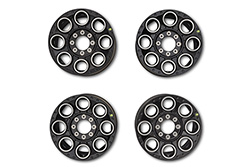 SUPER DUTY 20" X 8" WHEEL KIT -BLACK W/ MACHINED FACE