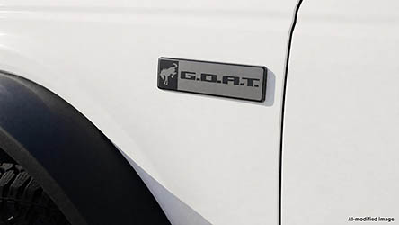 BRONCO/BRONCO SPORT G.O.A.T. BADGE - BLACK/BLACK