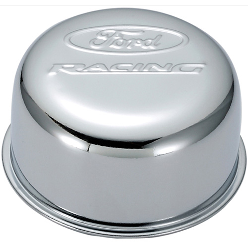 FORD RACING LOGO AIR BREATHER CAP: TWIST TYPE CHROME