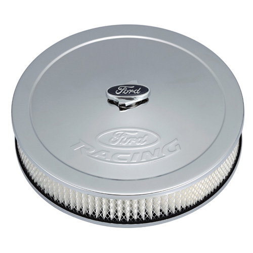 AIR CLEANER KIT CHROME FORD RACING EMBLEM Part Details For 302 350 
