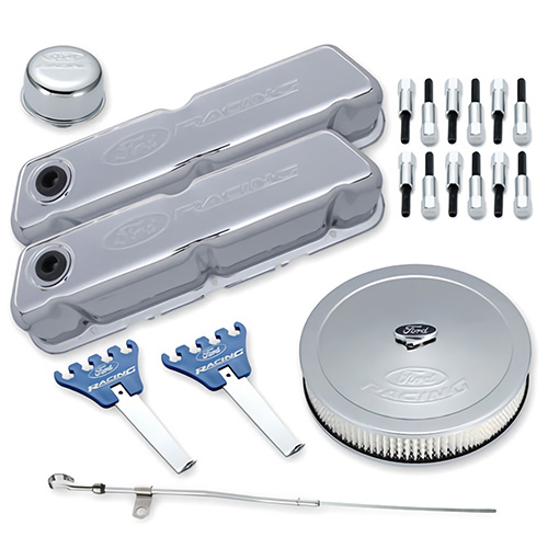 FORD RACING COMPLETE DRESS UP KIT, ALL CHROME FINISH 