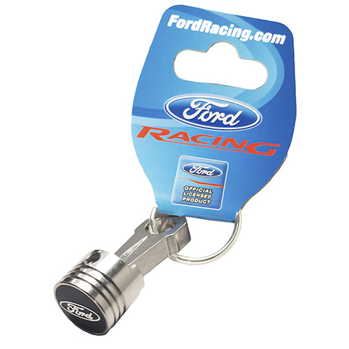 PISTON AND ROD KEYCHAIN FEATURING FORD OVAL