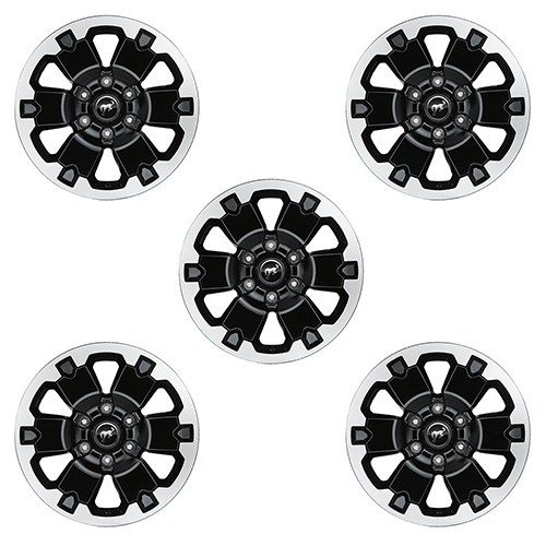 Bronco 2021-2023 18" Black Machined Face Wheel Kit