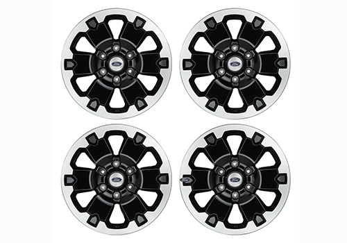 18" Black Machined Face Wheel Kit