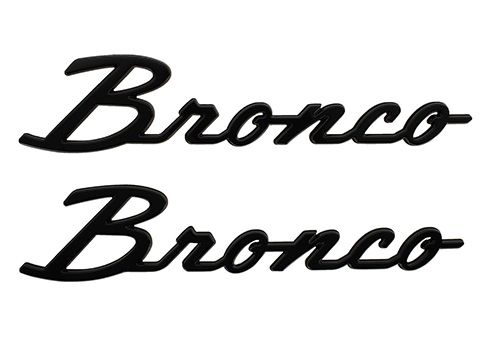 2021-2025 Bronco Classic Script Fender Badge Kit - Gloss Black