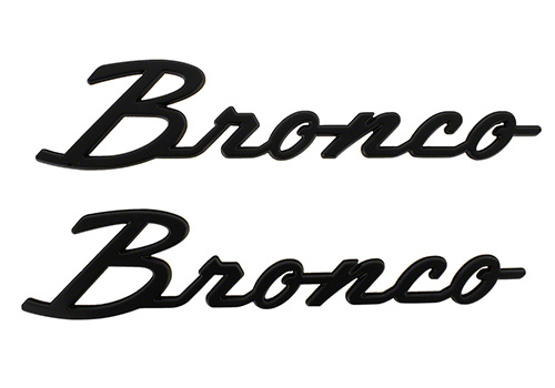 2021 -2024 Bronco Classic Script Fender Badge Kit - Matte Black