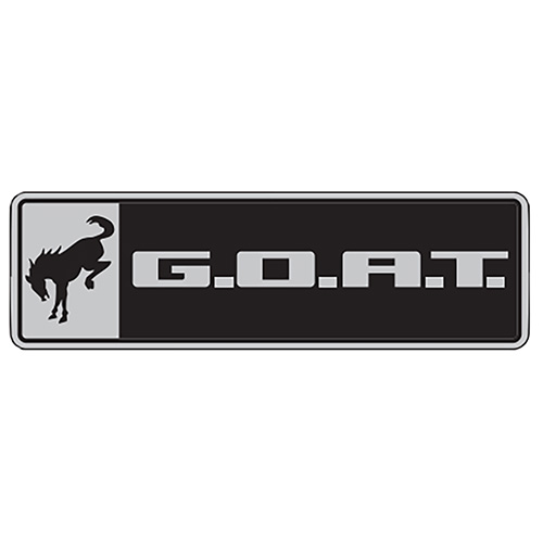 G.O.A.T Black/Chrome Badge