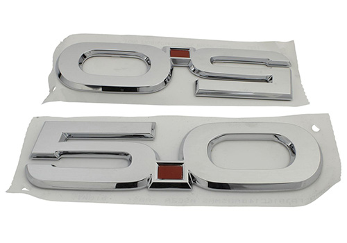 Mustang 2015-2024 5.0L Chrome Fender Emblems/Badges Pair