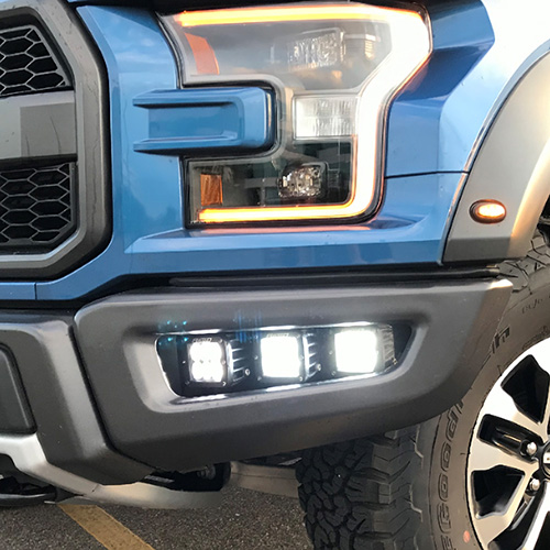 Ford Raptor 6X 16W Dual Row Lower/Backup Bumper Off-road LED Fog Light For 2017 