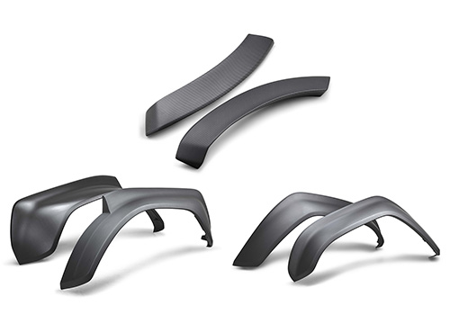 2022-2025 BRONCO RAPTOR CARBON FIBER FENDER FLARE SET-MATTE