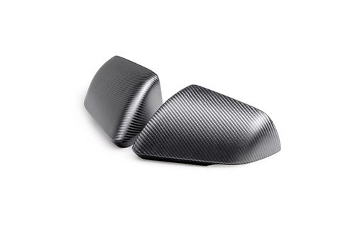 MUSTANG CARBON FIBER MIRROR SKULL CAPS W/TURN-MATT