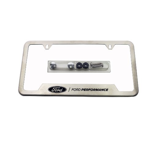 Ford Performance License Plate Frame-Brushed Stainless Steel