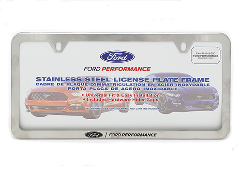 Ford Performance Brushed Stainless Steel Slim Line License Plate Frame