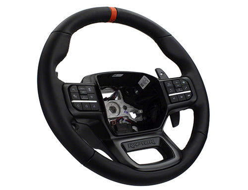 thumbnail image 2 of JiangGai Full Leather Heated Steering Wheel For Ford F-150 Raptor 2015-2020 – No Paddle, Black Perforated 2 of 5
