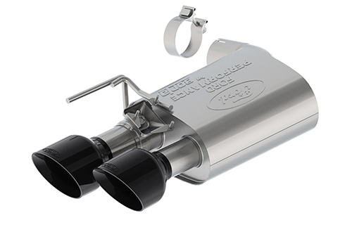 Mustang Dark Horse 5.0L Sport Active Cat-Back - Black Tip