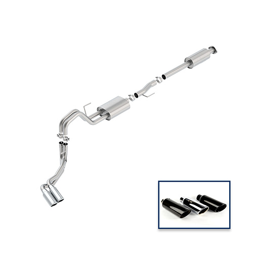 2015-2020 F-150 5.0L CAT-BACK SPORT EXHAUST SYSTEM - SIDE EXIT, CHROME TIPS
