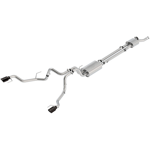 F-150 Raptor 2017-2020 3.5L Cat-Back Touring Exhaust System with Black Tips