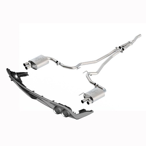 2015-2017 MUSTANG 2.3L CAT BACK SPORT  EXHAUST SYSTEM WITH GT350 EXHAUST TIPS AND LOWER VALANCE