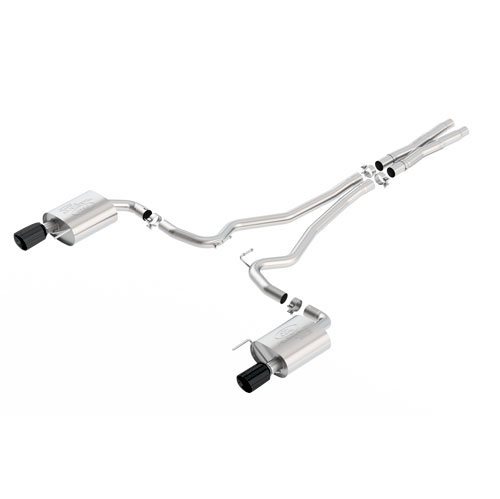 Mustang GT 2015-2017 5.0L Cat-Back Touring Exhaust System with Black Chrome Tips