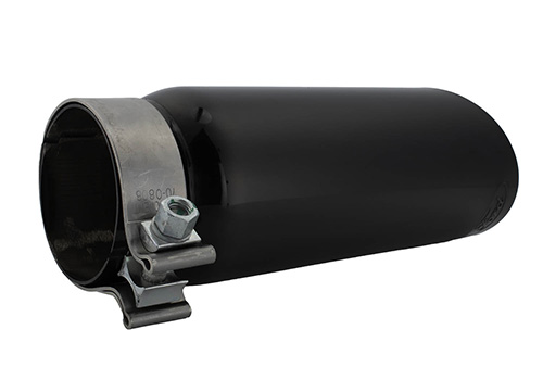 Puntale Per Scarico Auto Nero In Acciaio Inox, Diametro Ingresso 63mm (adatto Per Tubi 1,5-2,4 Pollici), Montaggio A Pinza, Nuovo