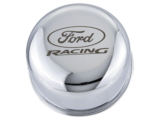 Chrome Breather Cap with Ford Racing Logo