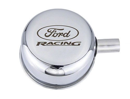 Chrome Breather Cap with Ford Racing Logo